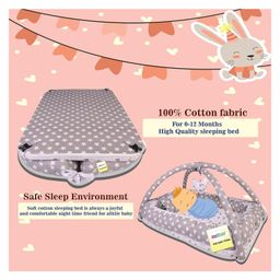 Kwitchy New Born Luxury Bedding Baby Memory Foam Bed with Mosquito Net (0-12 Months) Grey image 3