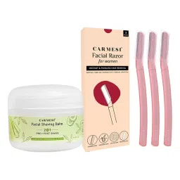 Carmesi 3 Face Razors & 1 Facial Shaving Balm Combo For Women'S Facial Hair Removal-picture-41