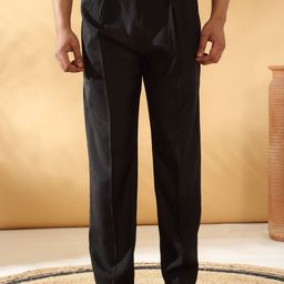 KRAFT INDIA Men Relaxed Pleated Trousers-image-13