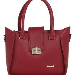Stamp PU Structured Handheld Bag with Tasselled image 3