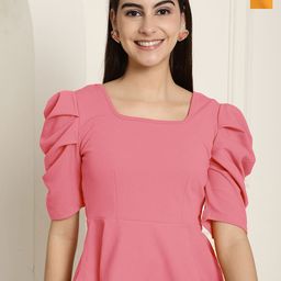 Tromko Pack Of 2 Puff Sleeve Peplum Top-picture-13