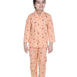 MMShopy Kids Printed Shirt Collar Night Suit-picture-50