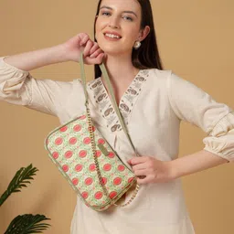 Anouk Ethnic Motifs Printed PU Structured Shoulder Bag image 2