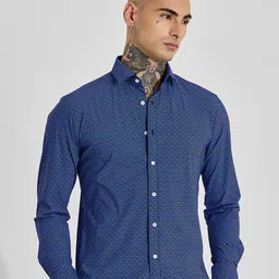 Snitch Men Slim Fit Opaque Printed Casual Shirt-picture-28