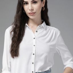 Roadster Women White Casual Shirt-43