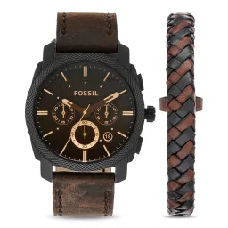 Fossil FS5251SET Machine Analog Watch for Men with Bracelet image 1