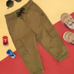 Pantaloons Baby Burnt Olive Regular Fit Joggers-picture-48