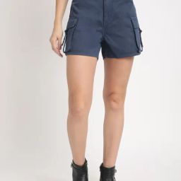 Bene Kleed Navy Cotton Regular Fit Cargo Shorts-picture-19