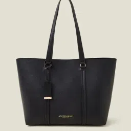 Accessorize London Black Solid Tote Handbag-image-96