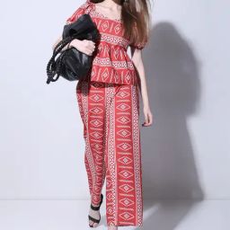Vero Moda Red Printed High Rise Pants-picture-28