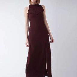 Miss Chase Maroon Slim Fit Maxi Dress-image-54