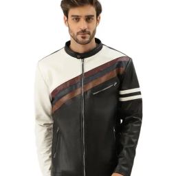 Leather Retail Black Regular Fit Jacket-image-9