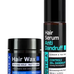 Ustraa Anti Dandruff Hair Serum - 200 ml & Hair Wax Matte Look Strong Hold - 100 gm-image-50