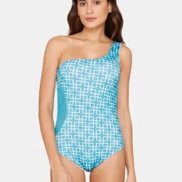 Coucou by Zivame Blue Printed Swimsuit-image-61