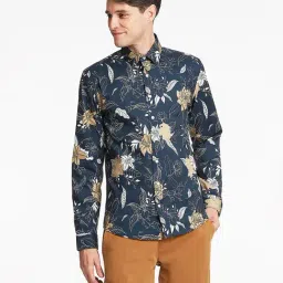Lindbergh Dark Blue Printed Shirt Collar Shirt-picture-36