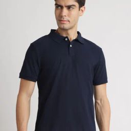 Reebok Navy Cotton-Poly Blend Regular Fit T-Shirt-image-33