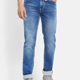 Octave Blue Regular Fit Heavily Washed Jeans-image-74