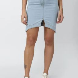 Forever 21 Light Blue Mini Skirt-image-72