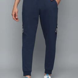Allen Solly Navy Blue Cotton Regular Fit Printed Joggers-image-20