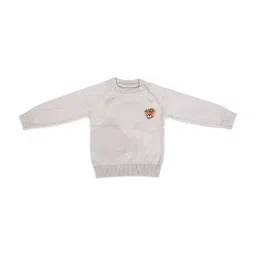 Baby Moo Kids White Applique Full Sleeves Sweater-picture-15