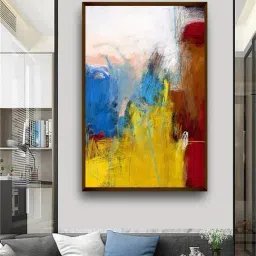 The Art House Abstract Multicolor Canvas Painting-14