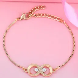 Estele Gold-Plated Eternal Knot Bracelet with Austrian Crystals for Women-image-56