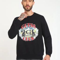 Guess Black Regular Fit Print Sweatshirt-picture-35