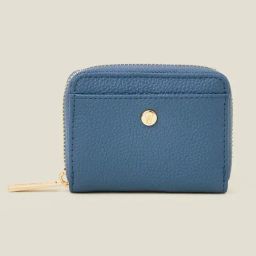 Accessorize London Blue SolidZip Around Wallet for Women-image-99