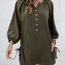 StyleCast x Revolte Polyester Shirt Shape Dress-image-16