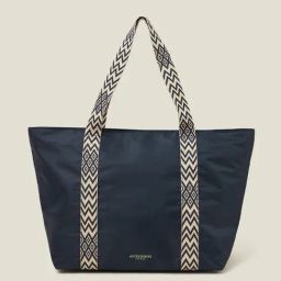 Accessorize London Navy Solid Tote Handbag-image-40