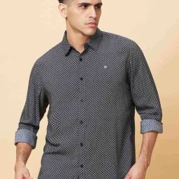 Being Human Black Slim Fit Printed Shirt-image-72