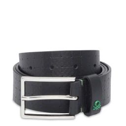 United Colors of Benetton Carrer Black Leather Waist Belt For Men-image-19
