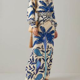 LULU & SKY Ethnic Motif Printed Shirt Collar Co-Ords-picture-48