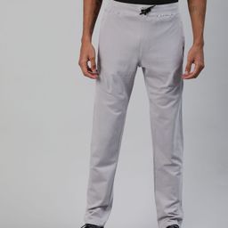 TOM BURG Men Grey Solid Slim Fit Track Pants-image-27