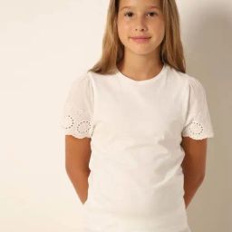 VERO MODA GIRL Snow White Cotton Regular Fit Top-image-49