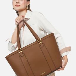 Accessorize London Brown Solid Tote Handbag-image-24