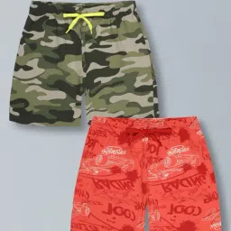 Plum Tree Multi Cotton Regular Fit Shorts - Pack of 2-image-45