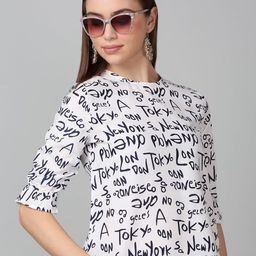 SZN Print Roll-Up Sleeves Top-image-15