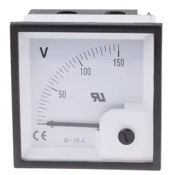 RS PRO Analogue Voltmeter DC ±1.5 % 68x68 mm, 9010554-29