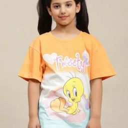 Kidsville Girls Multi Cotton Printed T-Shirt-image-37