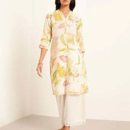 Rangmanch by Pantaloons White Printed Kurta-picture-30