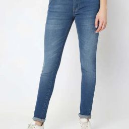 Spykar Mid Blue Solid Jeans-image-32
