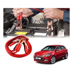 Auto Pearl 2.29 m (7.5 Ft) 500 A Heavy Duty Booster Anti Tangle Battery Jumper Cable for i20 Elite (Pack of 2)-image-88