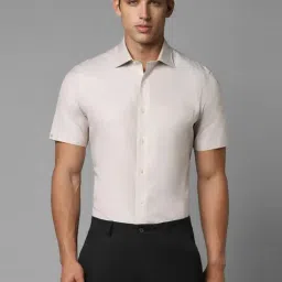 Louis Philippe Beige Cotton Regular Fit Shirt-picture-38