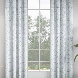 GM Blue & Grey Set of 2 Room Darkening Door Curtain-picture-15