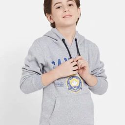 Octave Kids Grey Melange Graphic Print Full Sleeves Sweatshirt-image-58