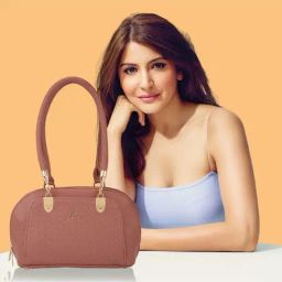 Lavie Pink Textured Shoulder Handbag-image-65