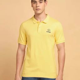 Wrangler Yellow Regular Fit Polo T-Shirt-image-6