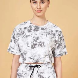 Ajile by Pantaloons White & Grey Cotton Printed Sports T-Shirt-image-35