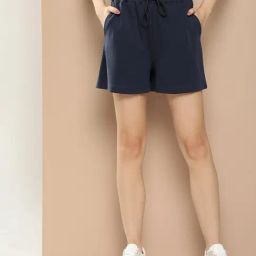 Bene Kleed Navy Cotton Regular Fit Shorts-picture-32